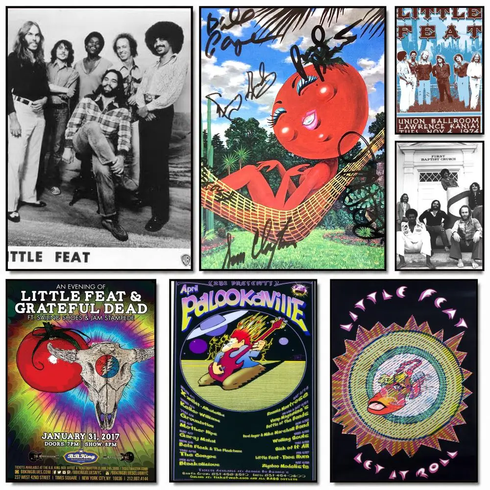 band L-Little Feat-T Poster Removable Wall Sticker for Home Cafe Bar Office Interior Decor