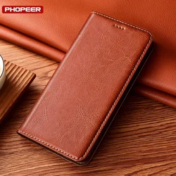 Luxury Genuine Leather Case For Xiaomi Poco M6 M2 M3 M4 M5S X3 X4 X5 X6 Pro F3 F4 F5 4G 5G GT NFC Pro Flip Wallet Phone Cover