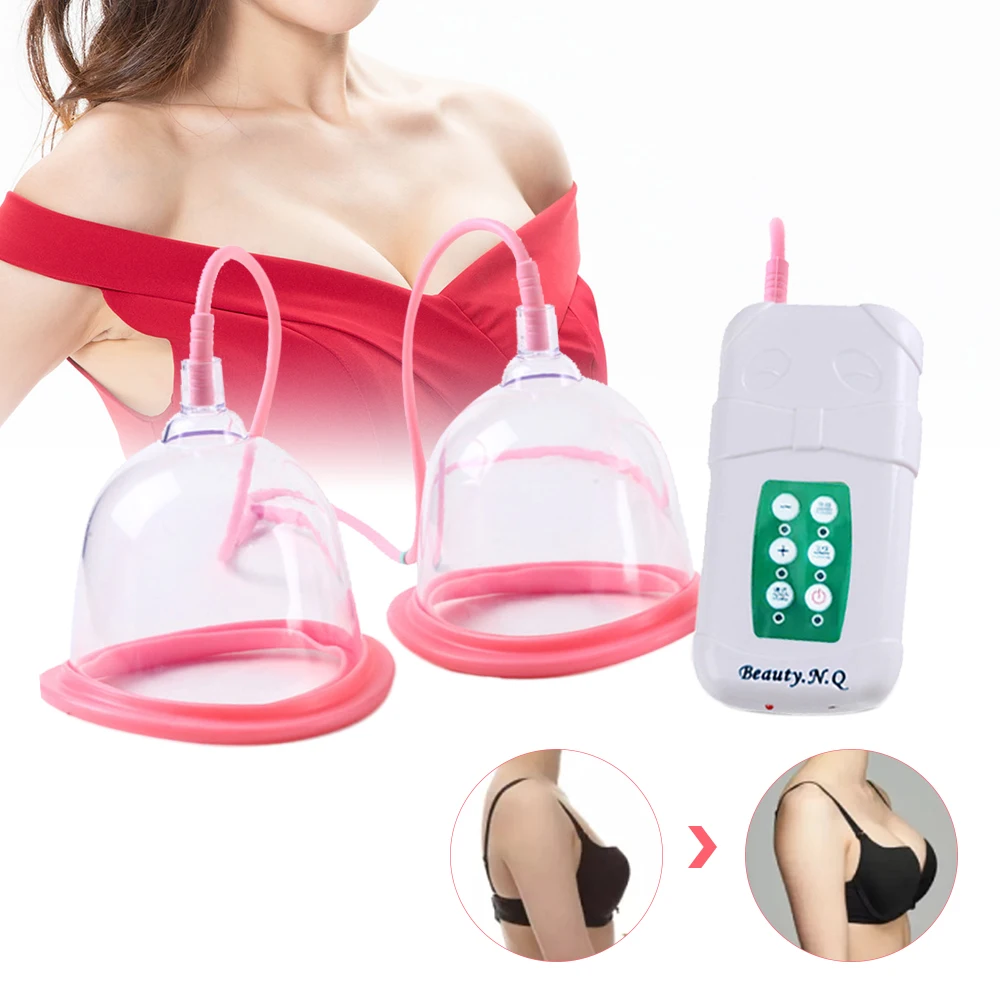 Electric Silicone Vacuum Breast Enlargement Pump Machine For Womens Vacuum Cupping Body Breast Massage AB/CD Cups with Remote