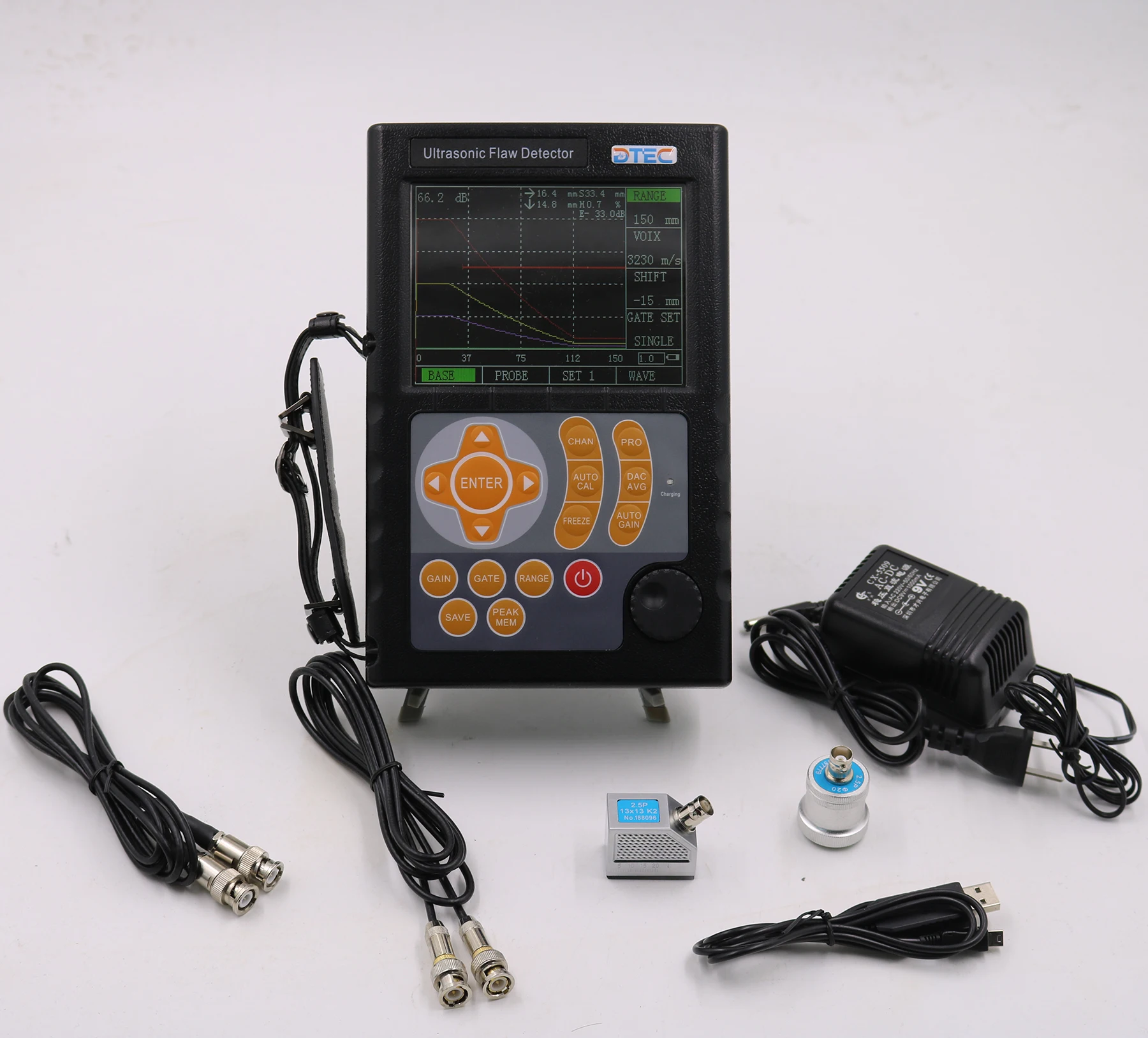 DUT800A Portable Digital Ultrasonic Flaw Detector Nondestructive testing equipment B scan 500 channels video recording