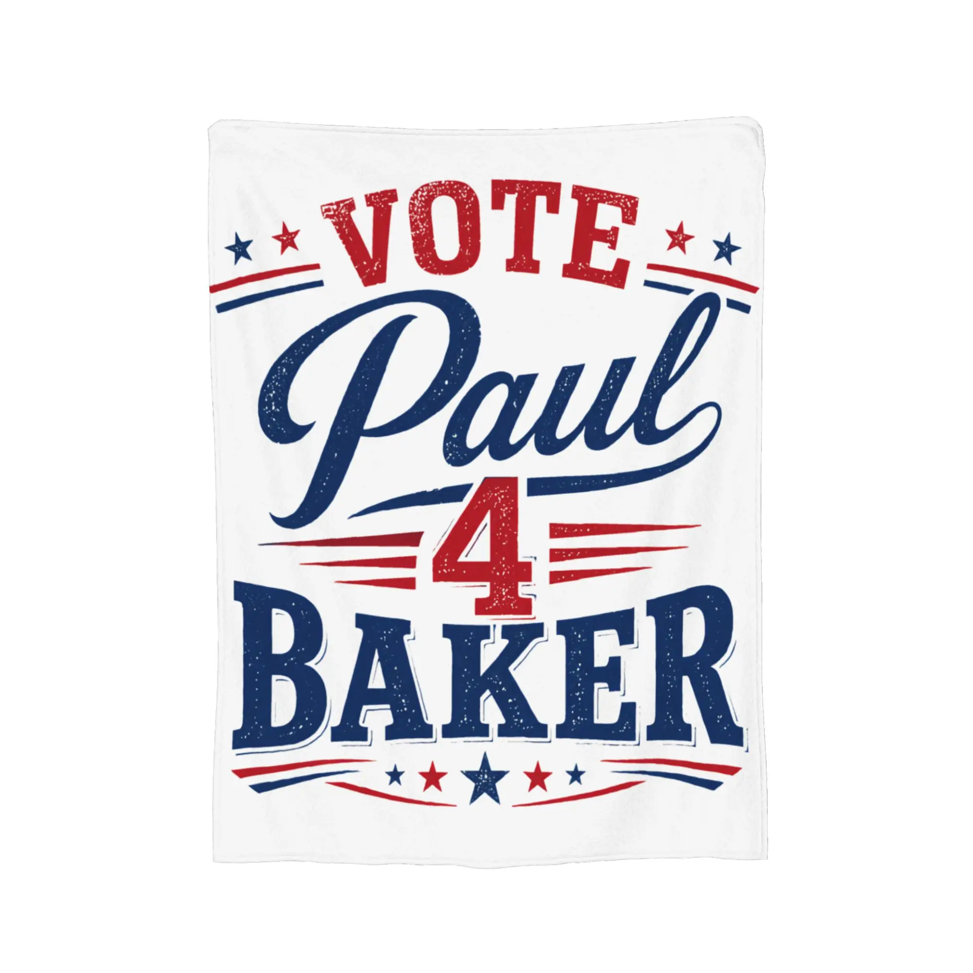 Vote Paul 4 Baker Vintage Campaign Design Blankets  Plush Novelty Warm Throw Blankets for Bed Sofa All Season