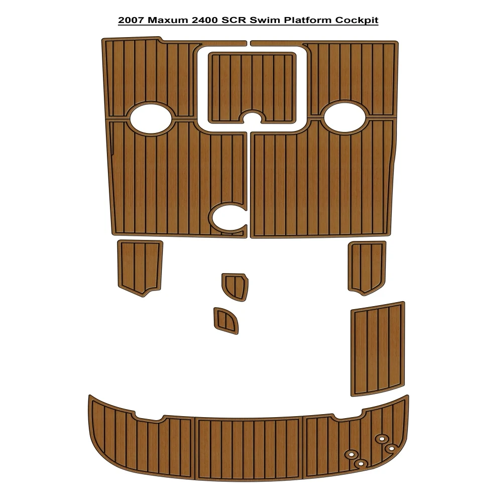 

2007 Maxum 2400 SCR Swim Platform Cockpit Pad Boat EVA Teak Deck Floor Mat SeaDek MarineMat Style Self Adhesive