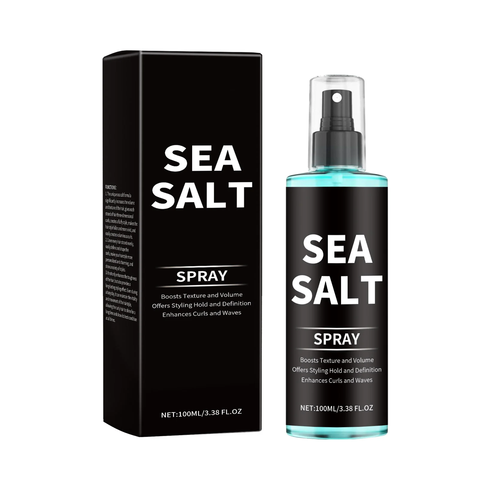 Sea Salt Curling Spray Hair Improving Thickening Strong Holding Non Greasy Fluffy Volumizing Reducing Sticky Hair Nourishing Oil