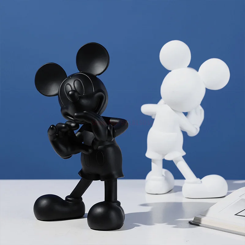 Disney Mickey Mouse figurki akcji z Anime Model nowoczesny kreskówka myszka miki miłość lalka z żywicy pokój dziecięcy dekoracyjne ozdoby do domu