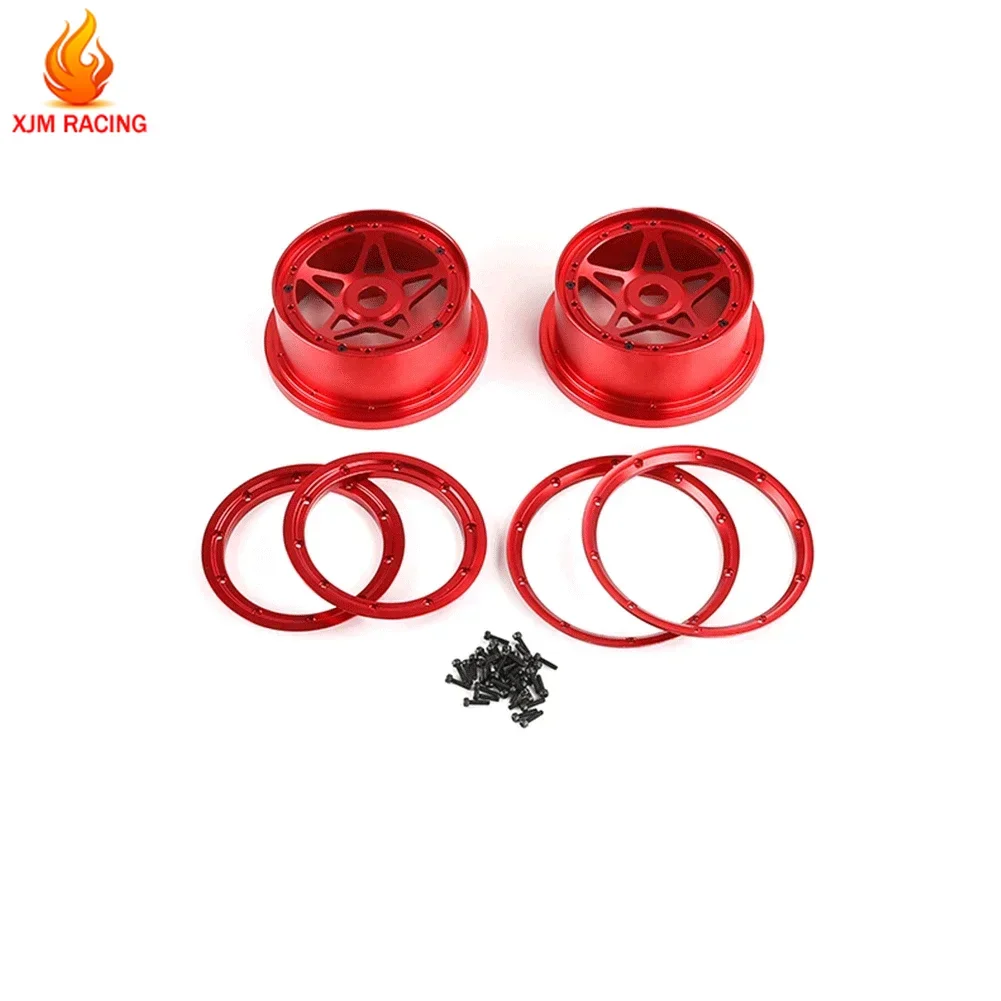 Rc Auto CNC Voor- of Achterwiel Hub met Beadlock Kit voor 1/5 Kingmotor Hpi Rovan Rofun Baja 5b Ss Buggy 2.0 Onderdelen