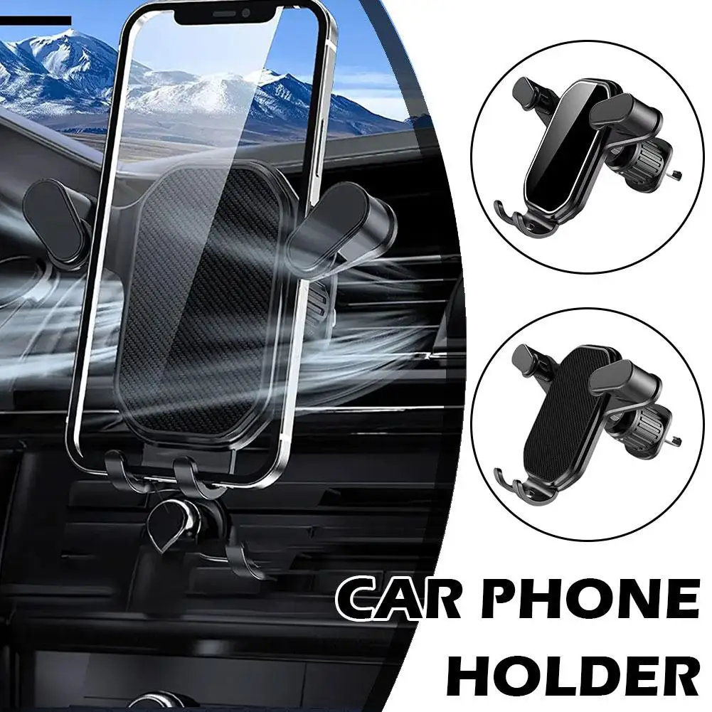 Universal Car Phone Holder with Ventilation Hook Base for 360 Degree Rotation Installation Anti Shake Supports All Phone T0W0