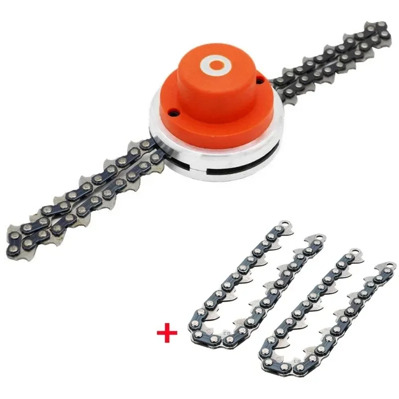 Universal 65Mn Trimmer Head Coil Chain Brush Cutter Garden Grass Trimmer Head Upgraded With Thickening chain For Lawn Mower