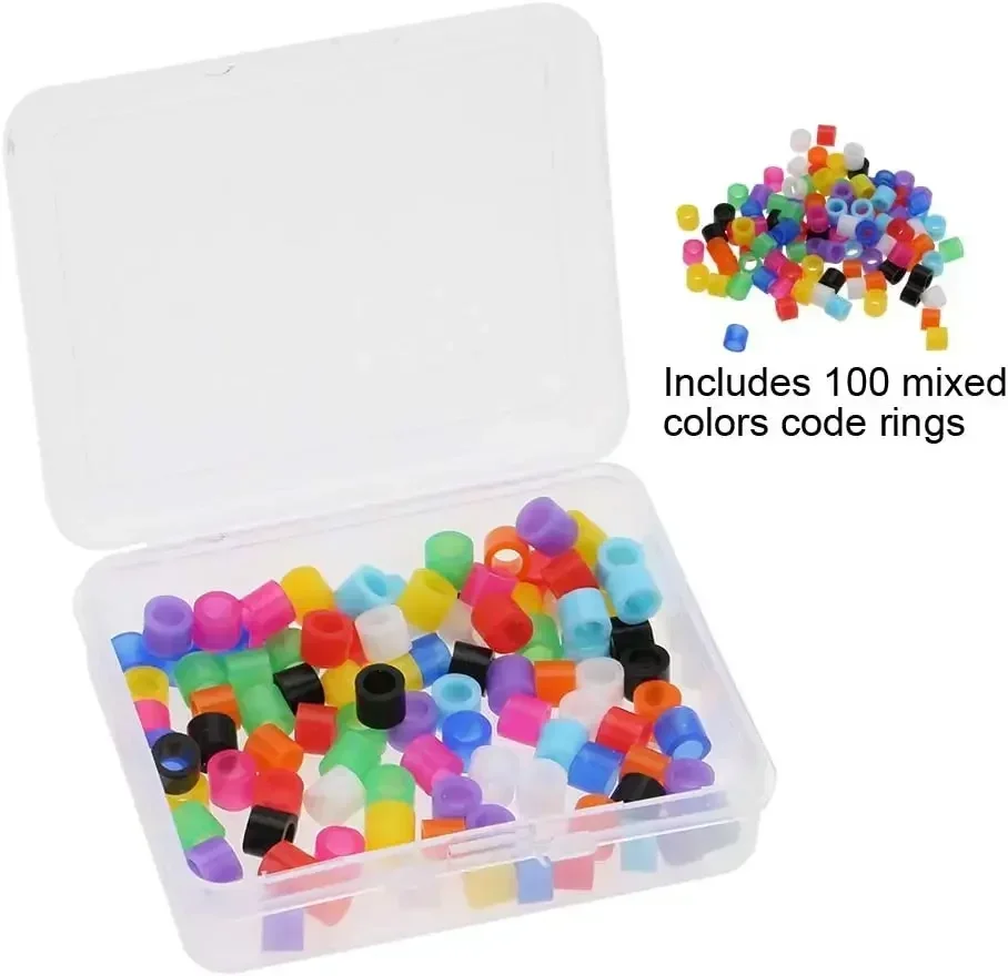 

100 Pcs Multi-Color Autoclavable Dental Universal Silicone Instrument Color Code Ring Colorful Rings for Handpiece