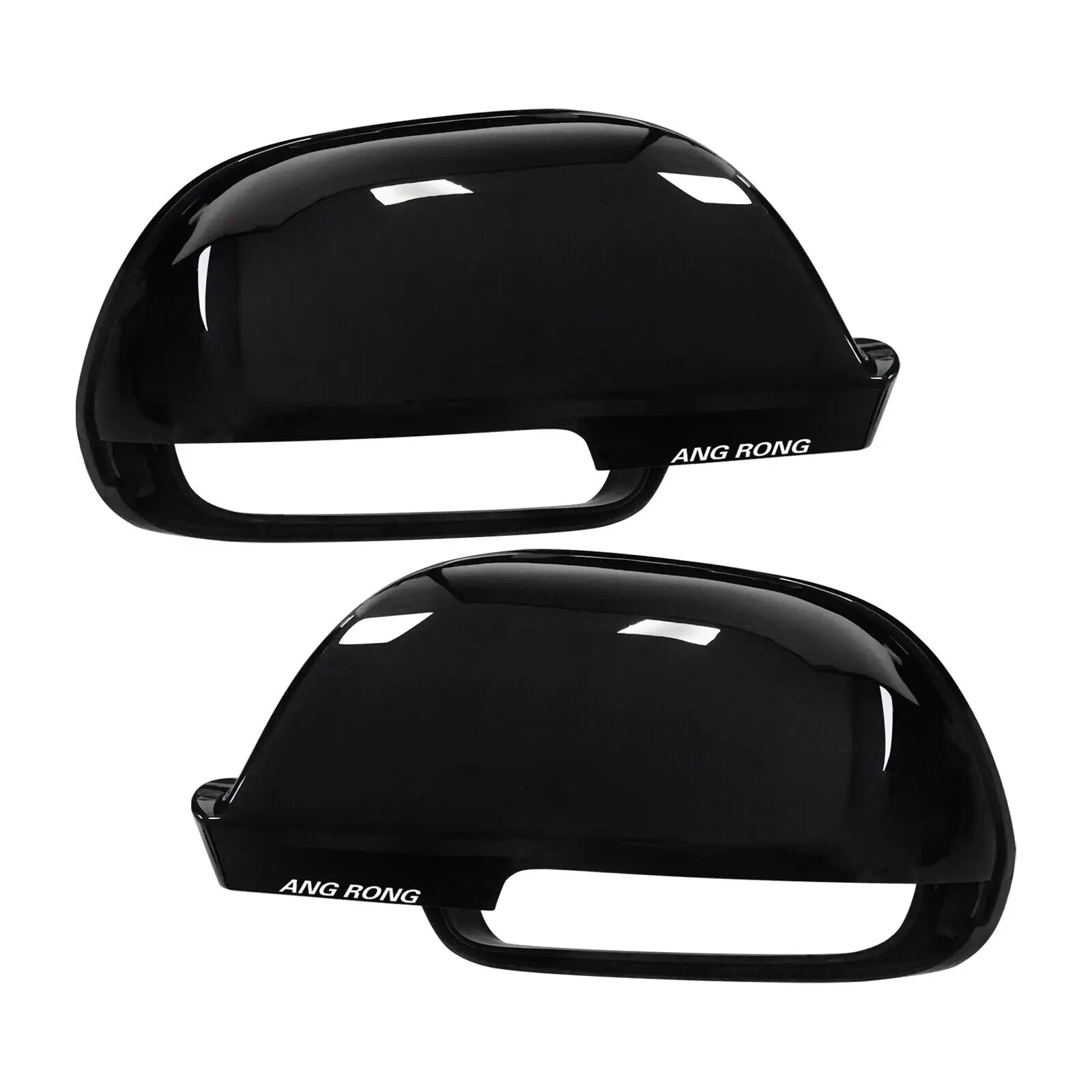 L + R لمعان أسود الجانب مرآة الرؤية الخلفية قبعات غطاء لسكودا اوكتافيا 2 1Z 2009-13 رائع MK2 II 3T الباب الجناح مرآة #3