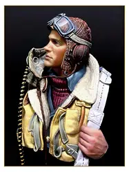 1/10 Royal Air Force pilot WWII resin half body bust model military theme unassembled and uncolored