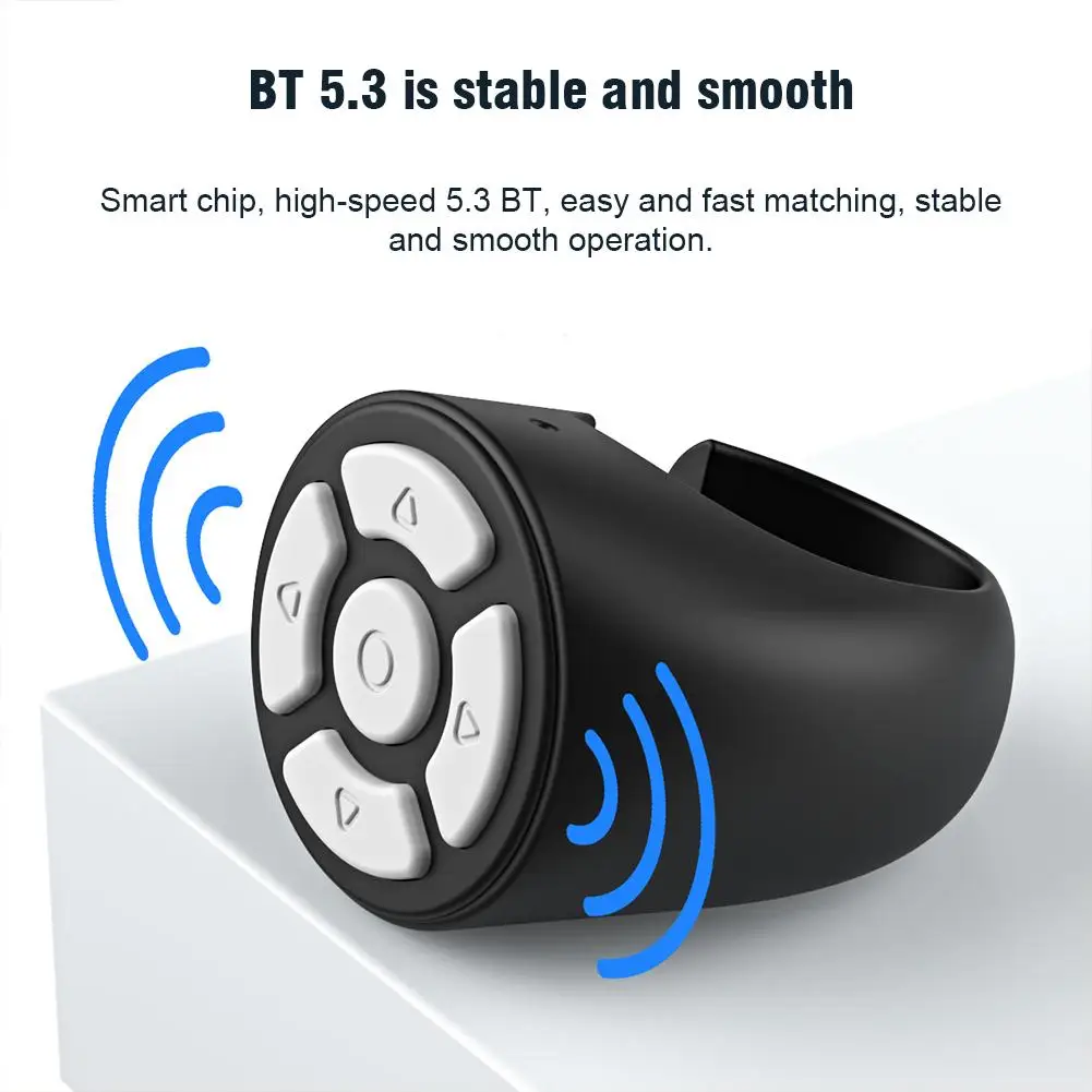 1pc Bluetooth BT5.3 Remote Control Scrolling Finger Remote Mobile Selfie Controller For Tiktok Automatic Likes Page Turner