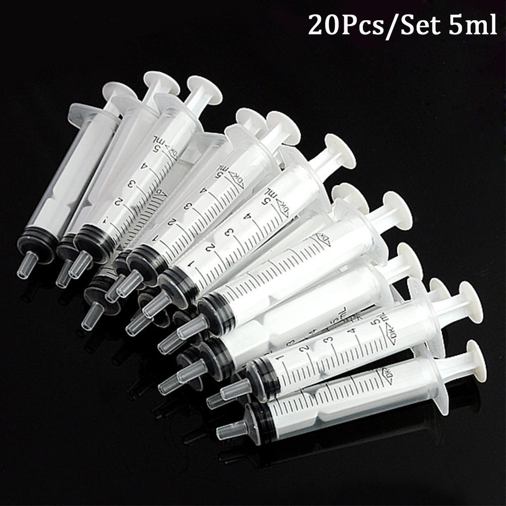 5-100Pcs 5ML Without Needle Plastic Nutrient Hydroponics Syringe Injectors Ink Pet Feeding Measuring Kithchen Tool Small Syringe