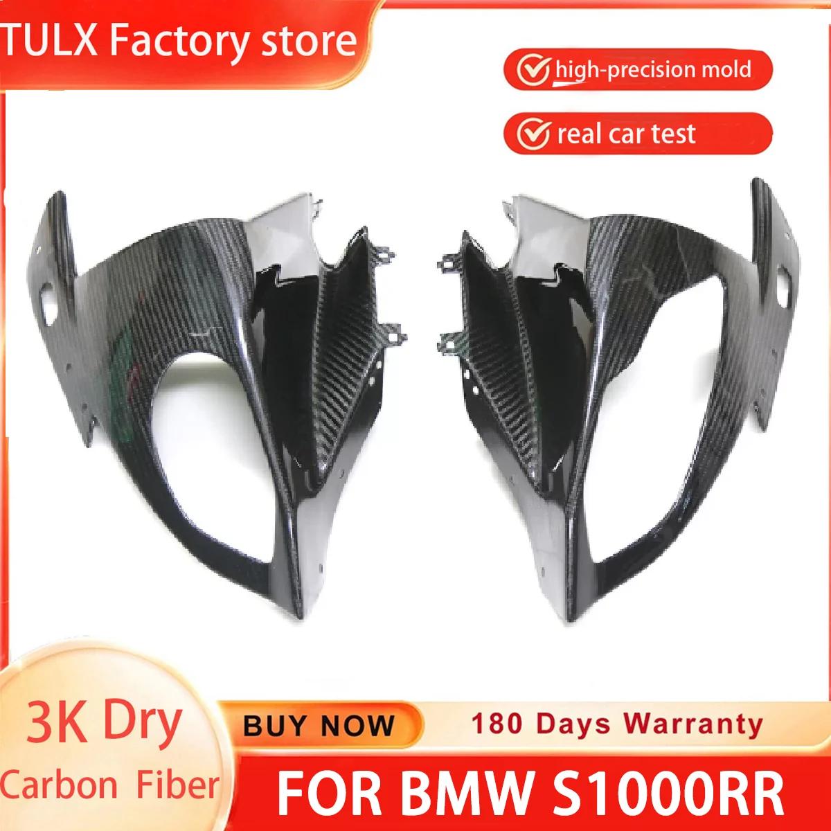 

Крышка фары из сухого карбона 3K для мотоцикла BMW S1000RR 2015-2018, верхний обтекатель, цветной, для передней части мотоцикла