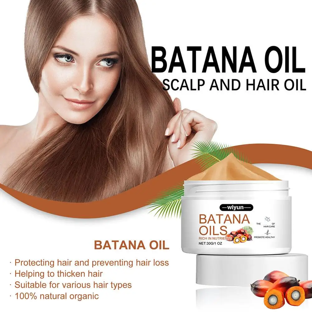 100% Batana Oil Natural For Healthy Hair Treatment Oil Natural Promotes Hair Wellness For Men Women Enhances Anti Hair Break