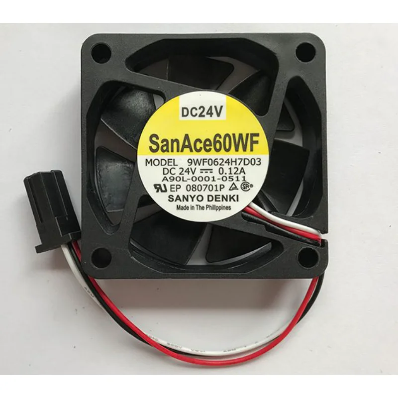 

New CPU Fan for Sanyo A90L-0001-0511/0423 # 105S 9WF0624H7D03/D05 for FANUC Fan 24V 0.12A 60X60X15mm