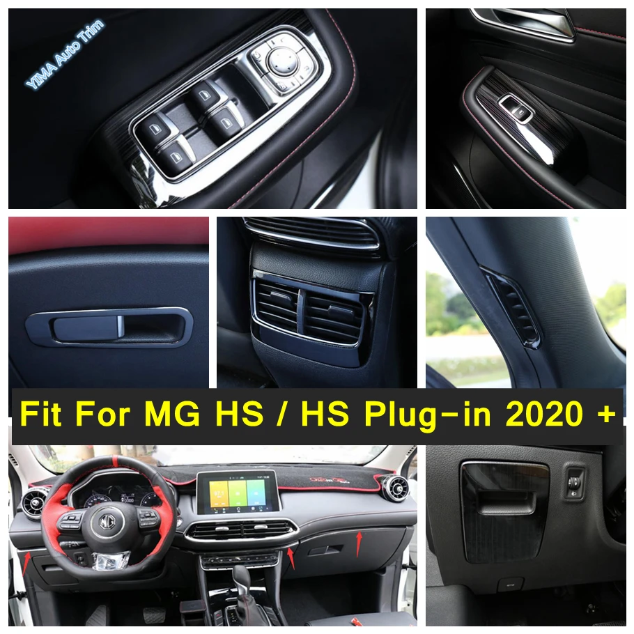 

Auto Window Lift / Storage Box / Central Console Instrument Cover Trim Kit For MG HS / HS Plug-in 2020 - 2024 Black Accessories