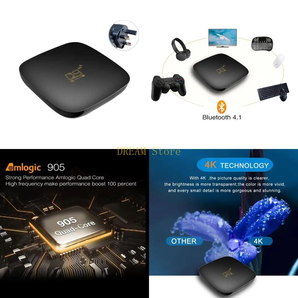 

Двухканальная ТВ-приставка D9, 2 ГБ + 16 ГБ, Wi-Fi 2,4G и Bluetooth4.0, совместимая с Android, лучшая распродажа