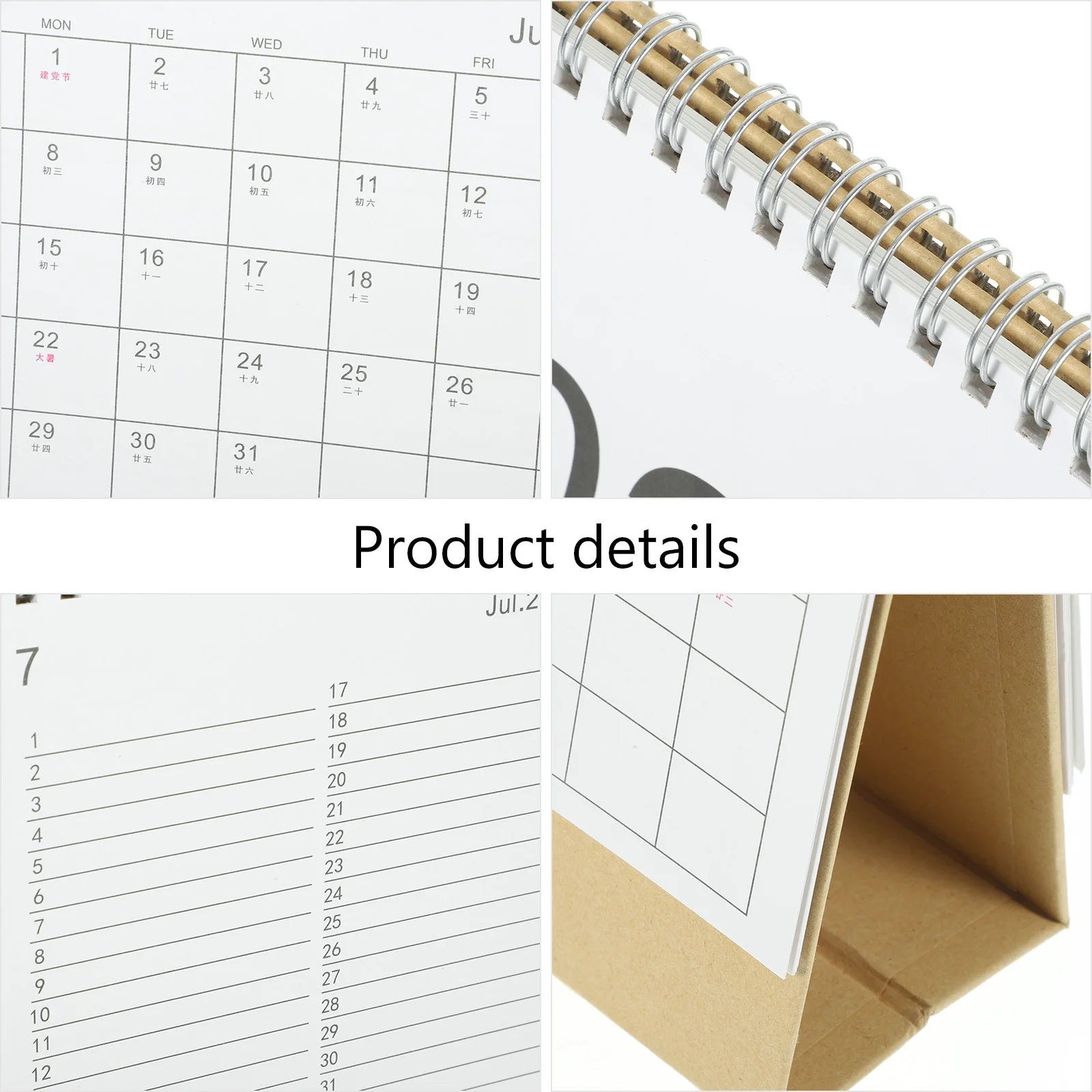

Decorative 2023 Desk Calendar Thick Paper Monthly Calendar Organizer Freestanding Tabletop Schedule Writing Office Supply Home
