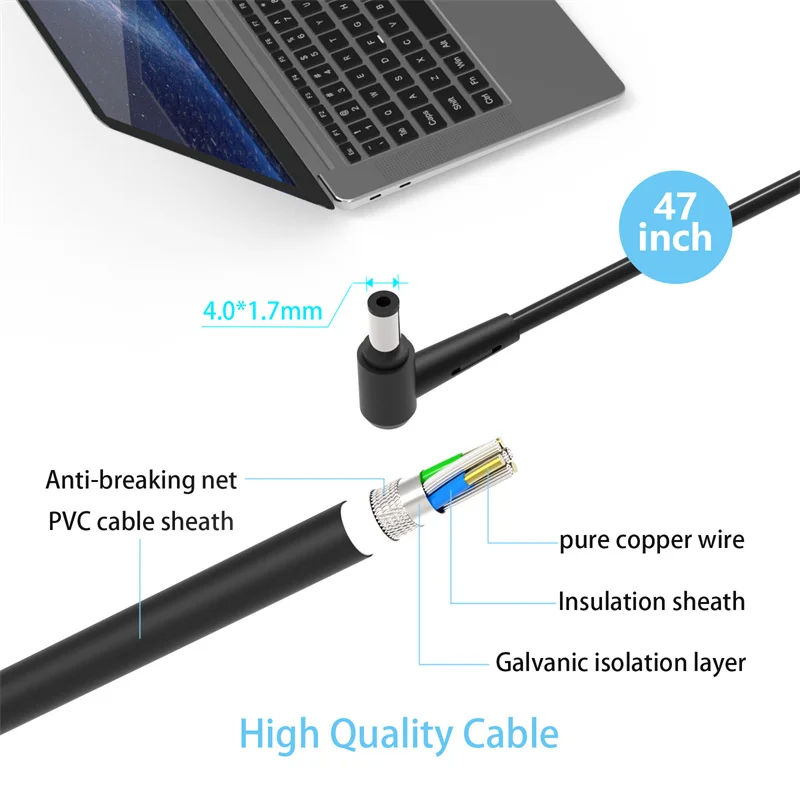 Imagem -05 - Adaptador de Carregador Portátil para Lenovo Ideapad Cabo de Alimentação Flex 110 110s 130 310 320 330s 510 510s 710s S340 1580 65w