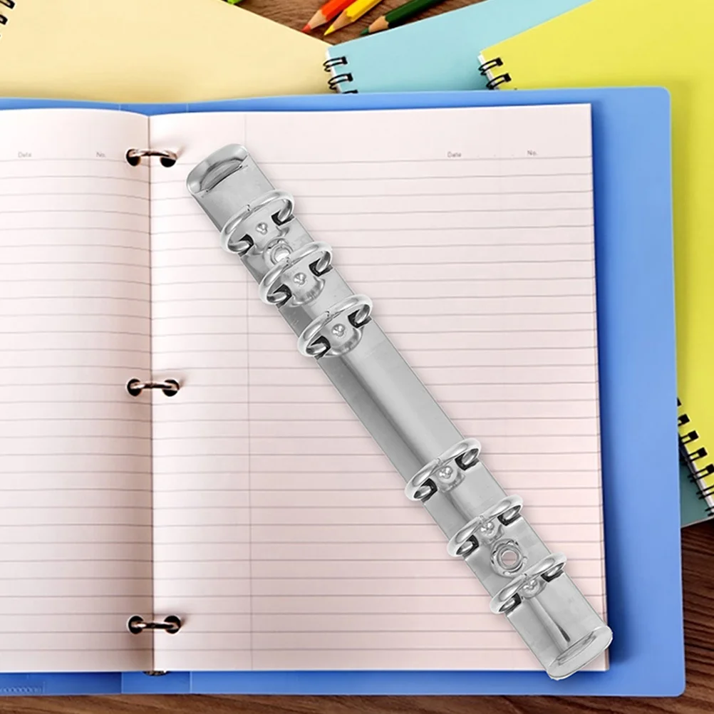 7Pcs A6 Binder Mechanism 6 Ring Metal Loose Leaf Binder Inserts for DIY Notebook Planner Folder Spine Combs Replacement