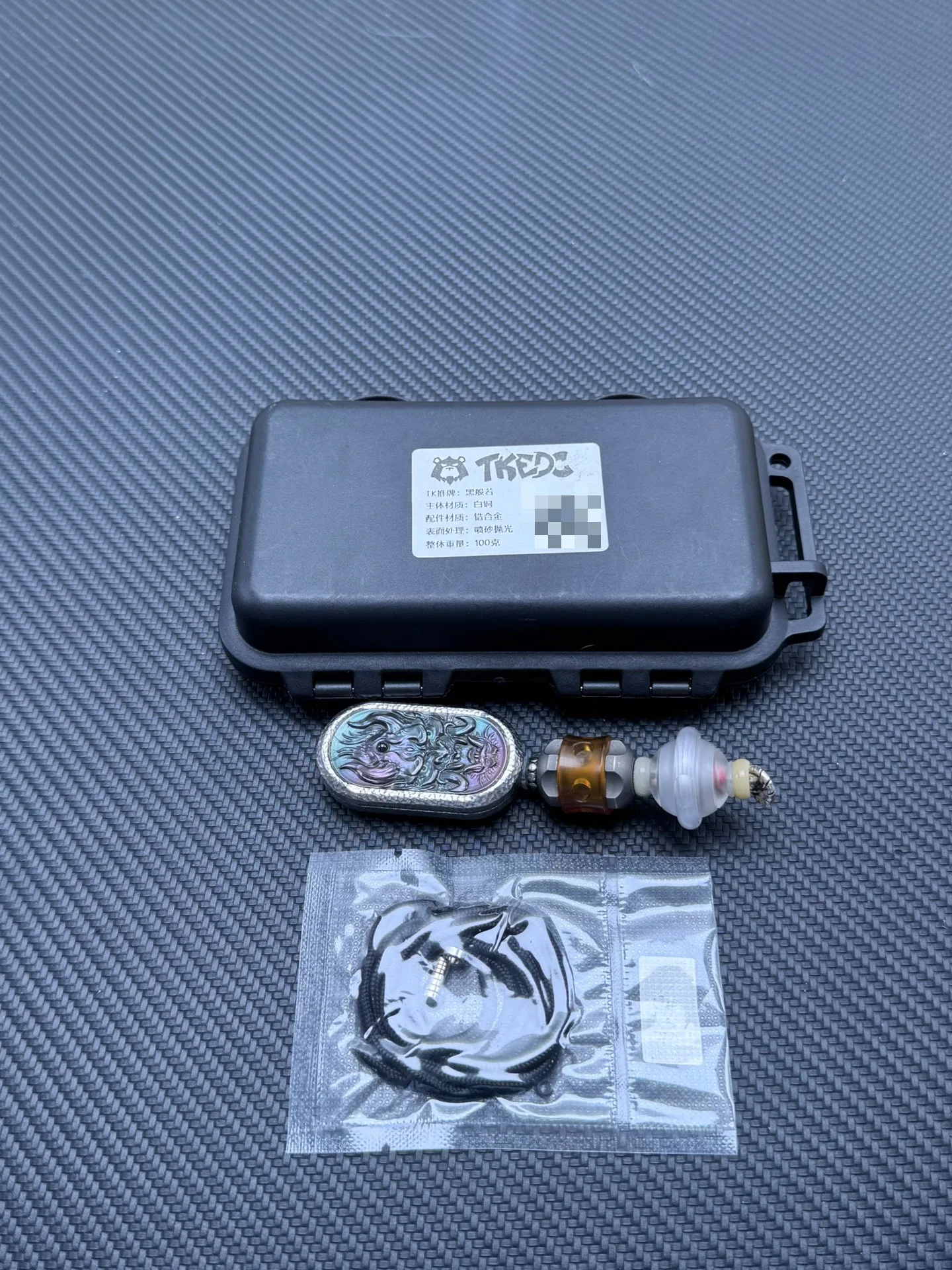 USED EDC TK Black Prajna Copper Decompression Toy
