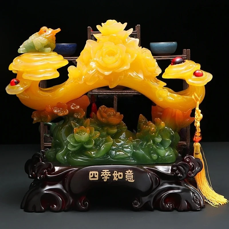24x13x22cm Resin Home Decoration Desktop Decoration New Home Migration Gift Fengshui  desk decoration  room decor