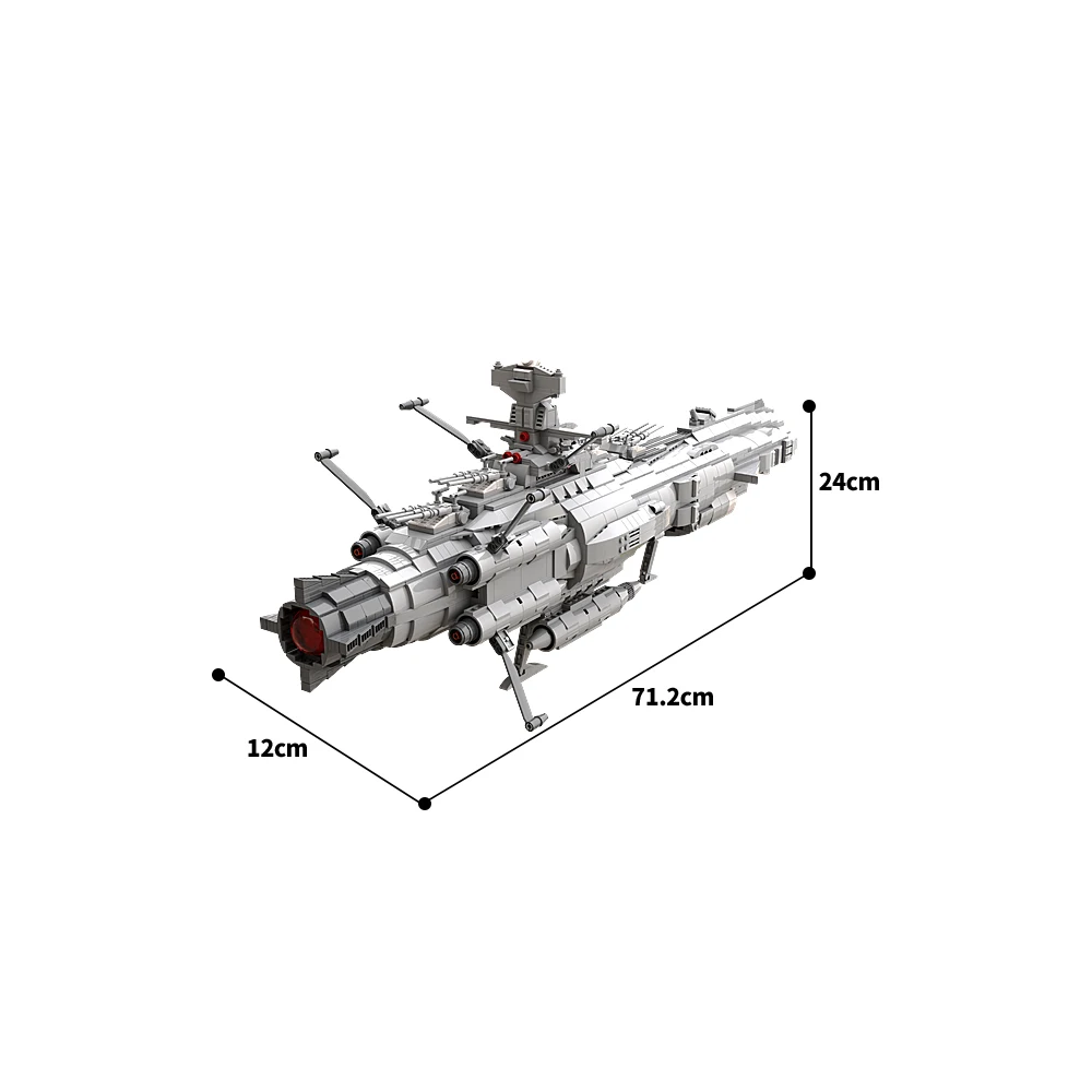 MOC Space Battleship Andromeda 2199 Building Blocks Model Cosmo Navy Armament Warships Bricks DIY Toys Gift Ship for Kids Adult