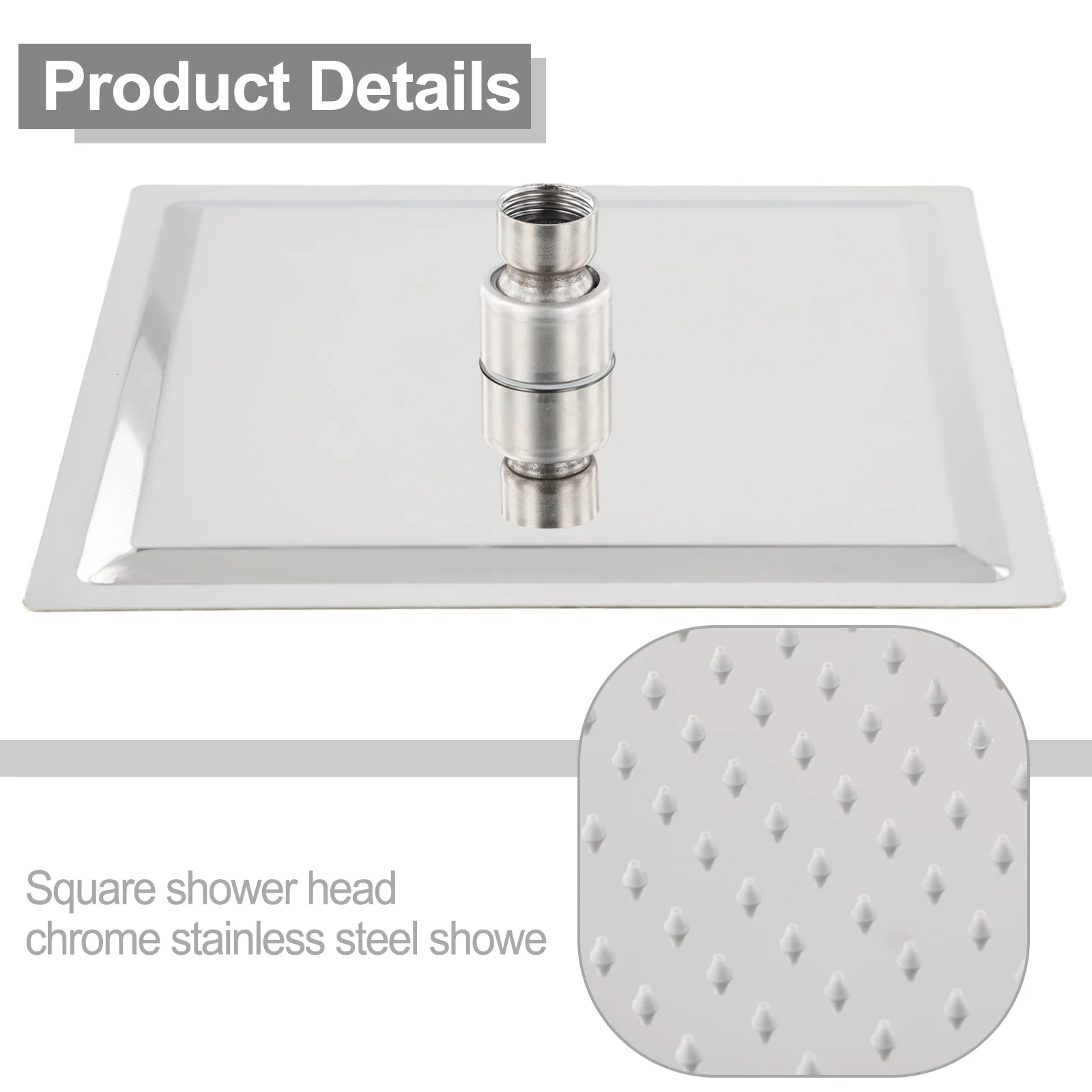 Fashion New Useful Shower Head Overhead Rainfall Round Square Stainless Steel 20 cm 8 inch 8\\\