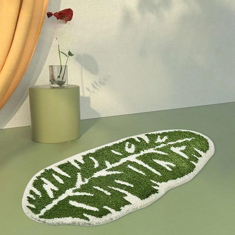 

Leaf bedroom bedside blanket rug bathroom non-slip floor mat toilet floor mat