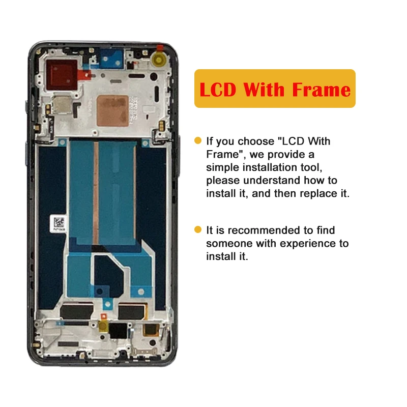 6.43 ''AMOLED ل OnePlus Nord 2T الهاتف المحمول شاشة LCD عرض الجمعية شاشة تعمل باللمس لوحة ال سي دي استبدال