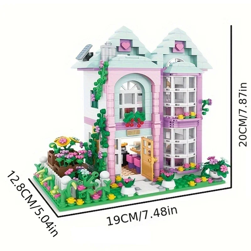 크리 에이 티브 매혹적인 꽃 정원 MOC 빌딩 모델 조립 벽돌 건축 디자인 학습 장난감 소녀 소년을위한 선물