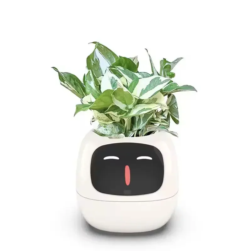 LVY Smart Plant Pet Smart Vase Automatic Water Absorption Plastic Resin Round USB Houseplant Pot Intelligent Pet Planter