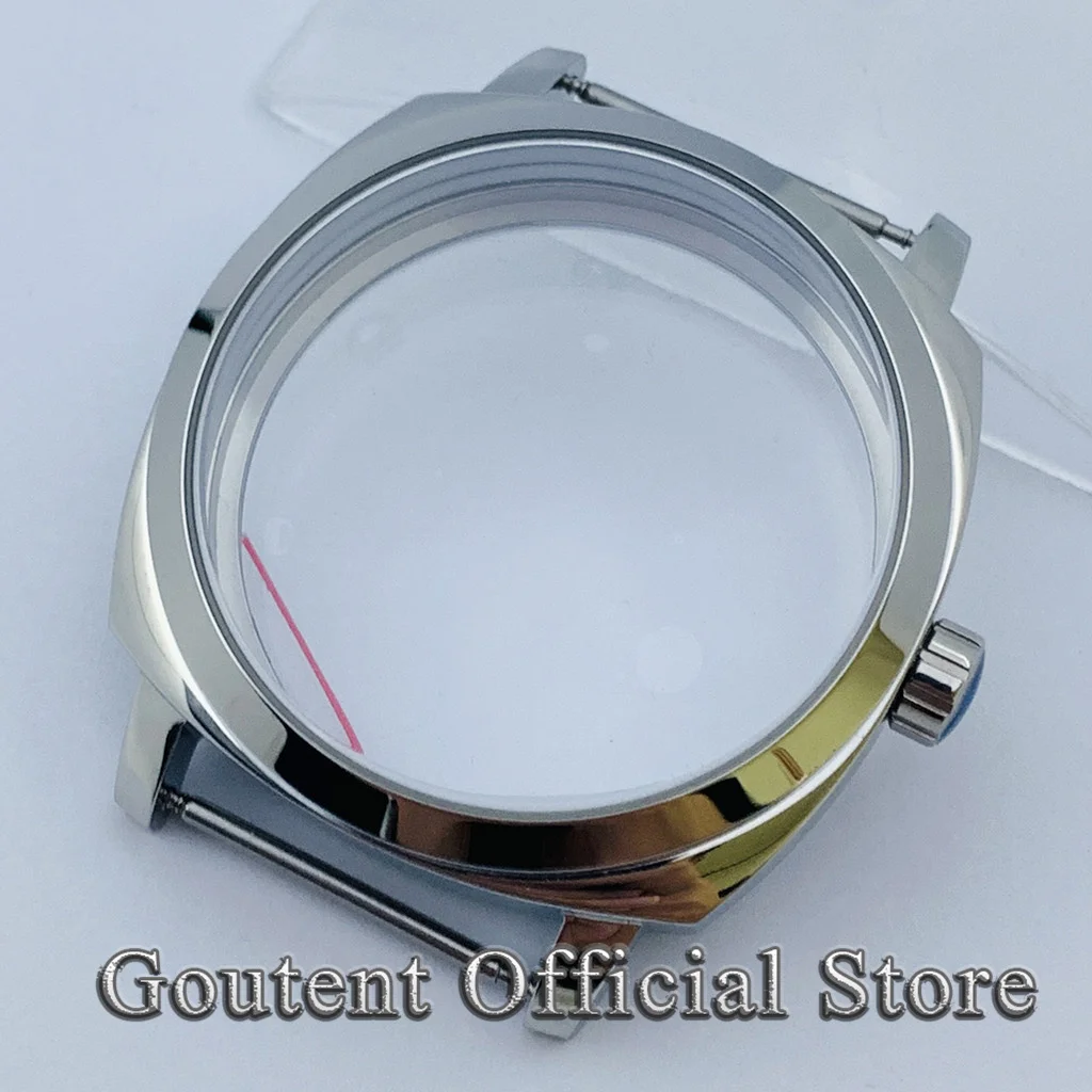 Goutent 42mm ETA 6497 6498 Sapphire Crystal Hand-winding Watch Case Glass Caseback Seagull ST36 Movement