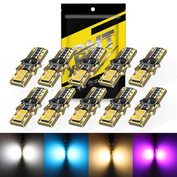 BMTxms 10PCS W5W LED T10 LED Bulbs Canbus For BMW Audi Car Parking Position Lights Interior Map Dome Lights 12V 6500K Warm White