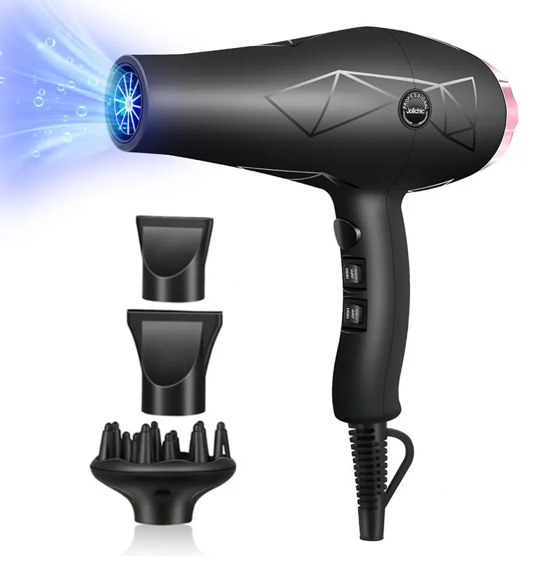 

2025 Professional Powerful 2400W AC Ion Hair Dryer Ionic Salon Blow Hair Dryer With Diffuser Dry Hair Wholesale