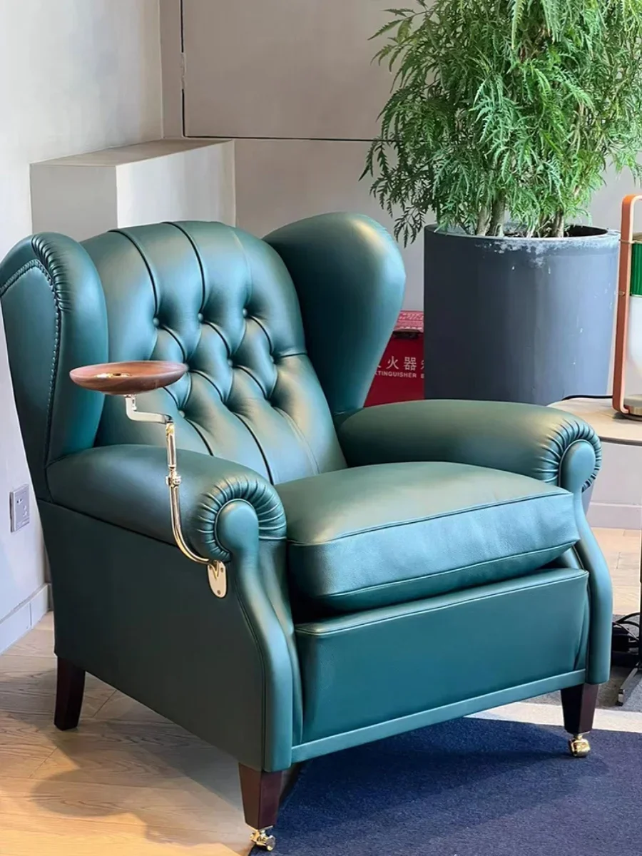 

Роскошное кресло с изображением тигра, высококачественное индивидуальное американское крестное кресло, импортное кожаное кресло Cigar 1919, одноместное кресло