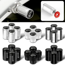 4pcs Car Wheel Tire Valve Caps Air Tyre Stem Cover Auto Exterior Accessories For Audi A1 A3 A4 A5 A6 A7 A8 Q2 Q3 Q5 Q7 B8 8P TT