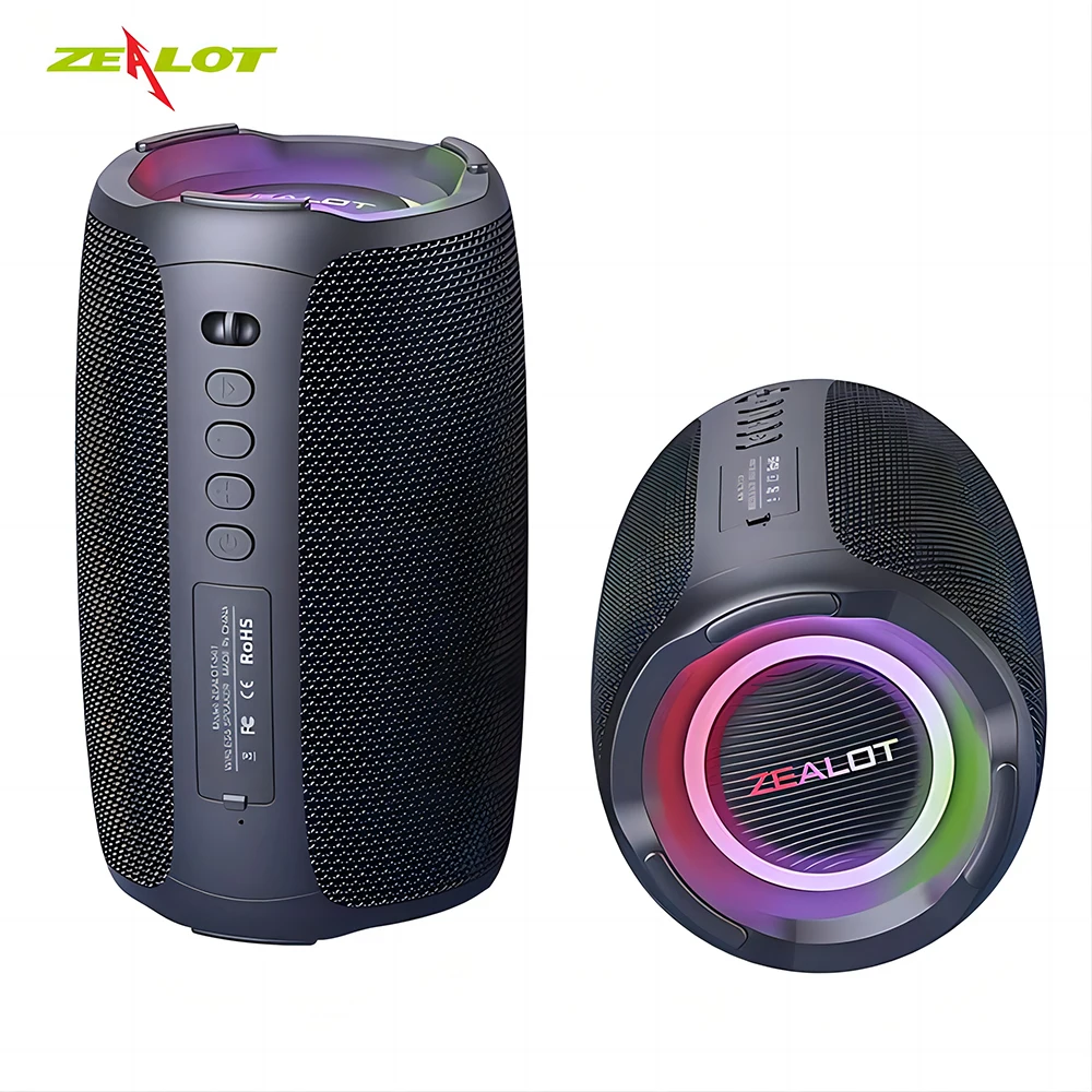 

ZEALOT S61 Bluetooth Speaker Wireless Subwoofer TWS Heavy Bass Stereo Portable Support Micro SD Card AUX USB Flash Disk