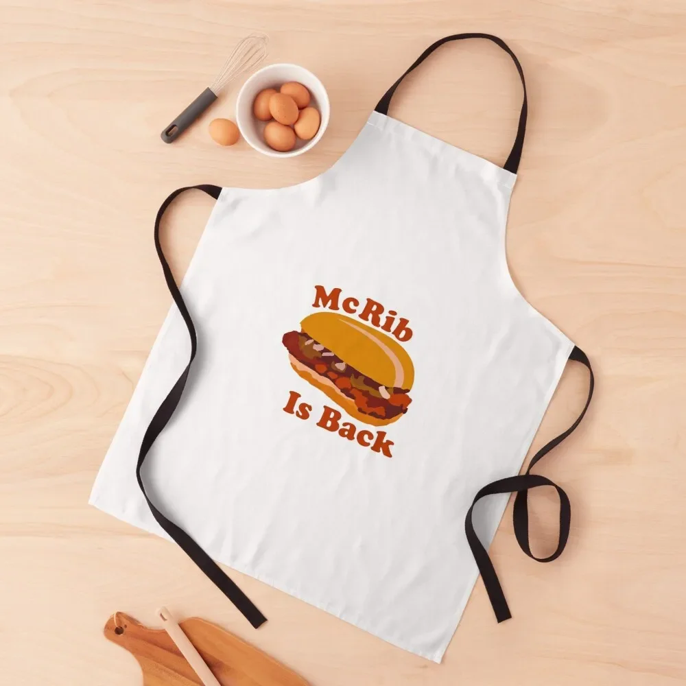 

McRib is Back Sticker Apron Kitchens Men Cooking Clothes Apron