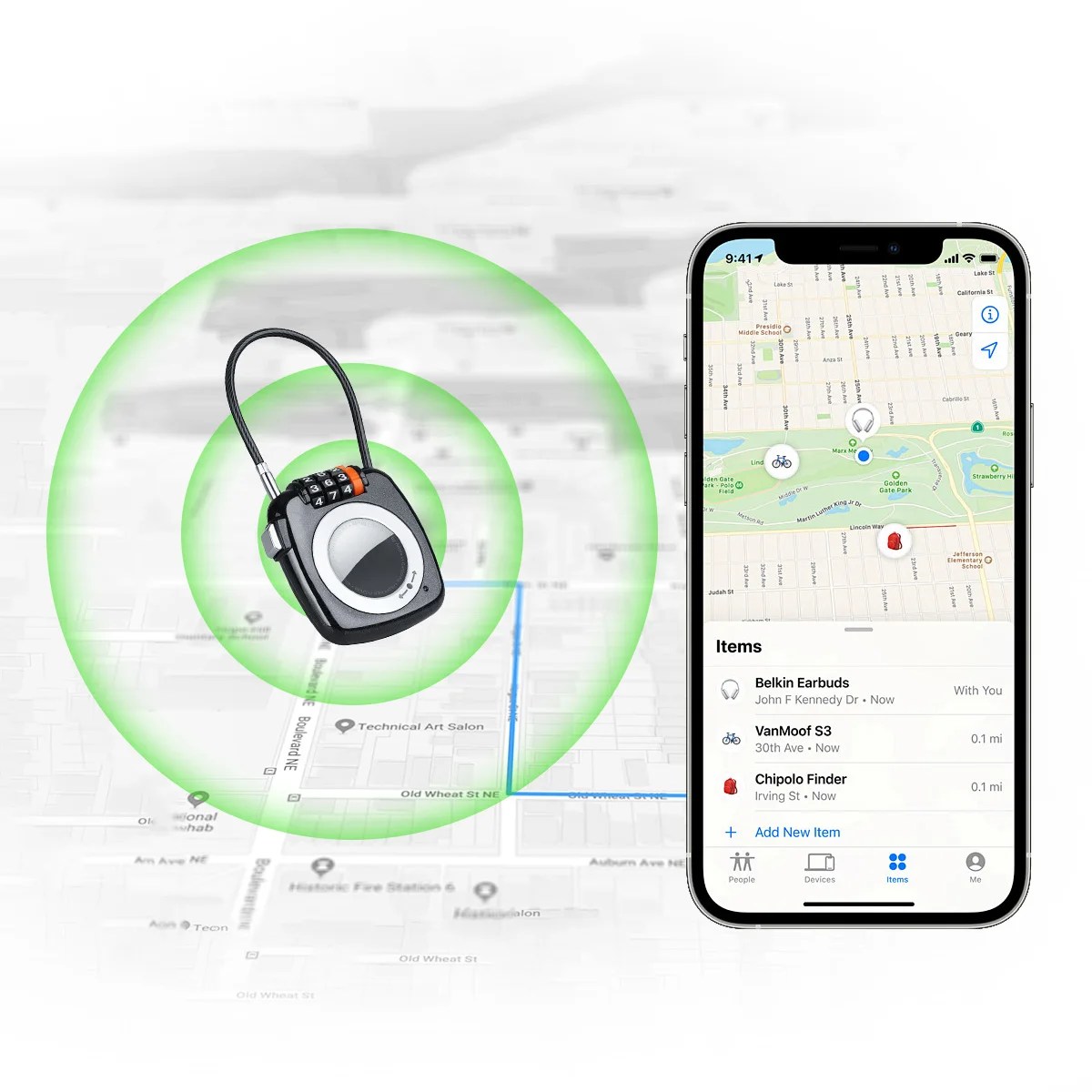 Combination Lock Holder For Apple Secure Holder Waterproof for AirTags Protective Cover For Luggage for Air Tag Lock Case