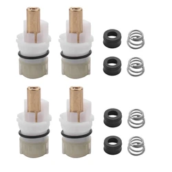 4 Pieces RP25513 Faucet Stem Replacement With Rubber Seats And Springs Suitable For Kitchen Delta Faucet Repair Kit