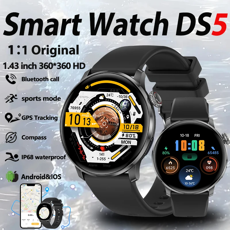 

2025 NFC Smart Watch Ultra thin AMOLED HD GPS Sports Bluetooth Call Waterproof for Men And Women Compatible with Huawei Xiaomi