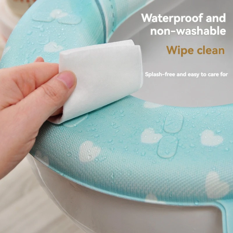 Waterproof EVA Toilet Seat Cushion Wipeable Soft Warm Pad with Lifter Handle for Potty Training Elderly Adults Kids - view 5