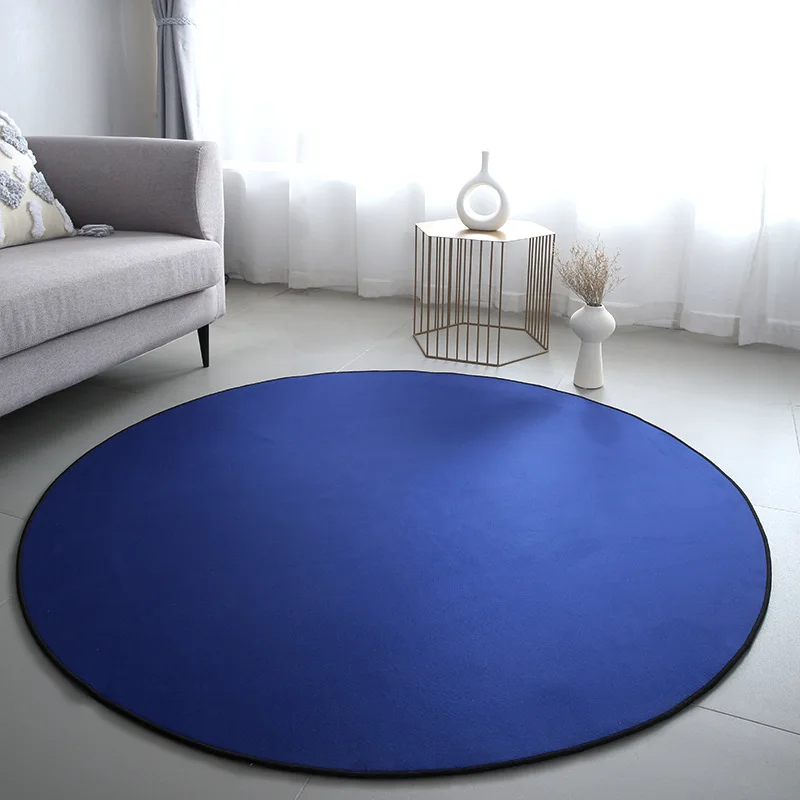 

Solid Color Printed Round Rug Office Chair Mat Yoga Jump Rope Exercise Fitness Mat Living Room Carpet