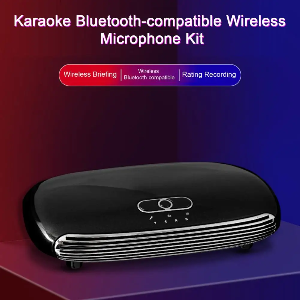 

Home Microphone Intelligent Noise Reduction Live Streaming Karaoke Bluetooth-compatible Wireless Microphone Kit Home Supplies