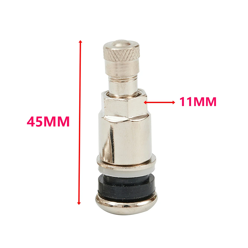 Silver Stainless Steel Valve TYRE Valve CAR VAN Stainless Steel 11.3MM HOLE CHROME SILVER Equipment LIGHTWEIGHT Attachment METAL