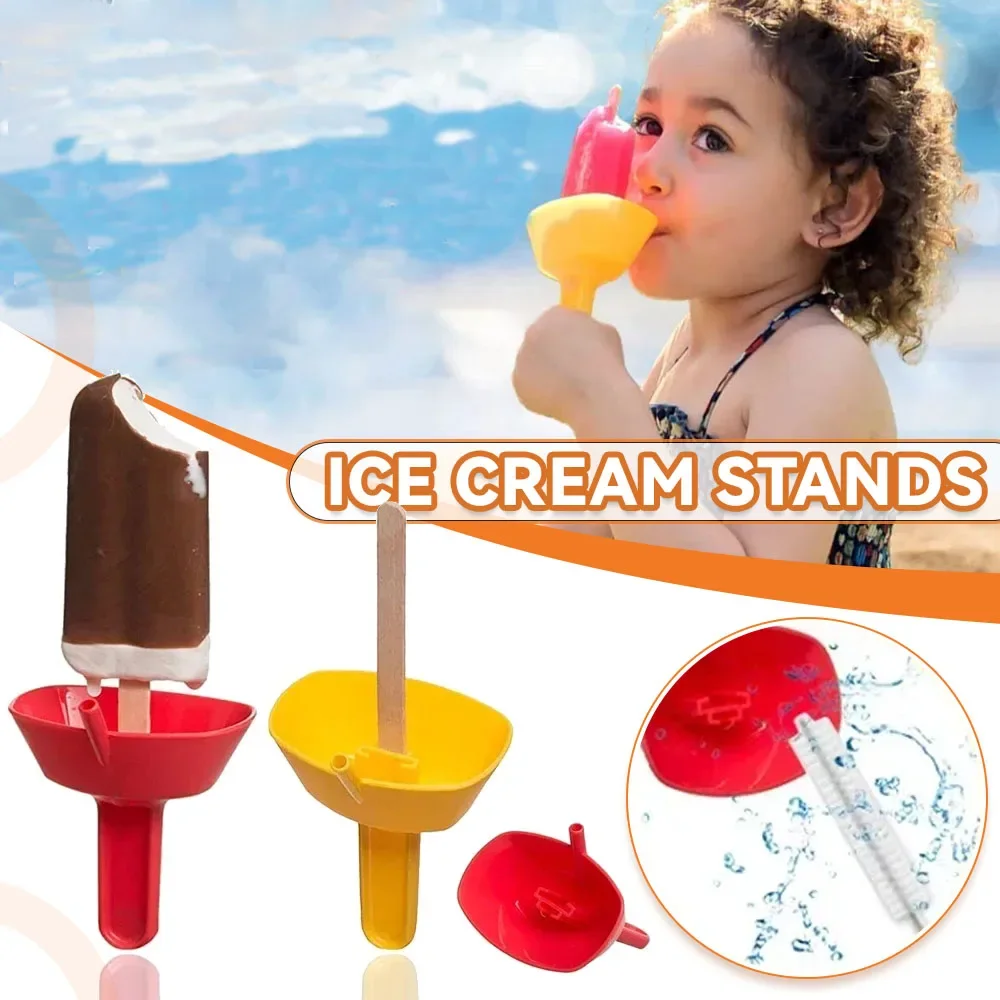 

4 шт., подставка для мороженого, с соломинкой