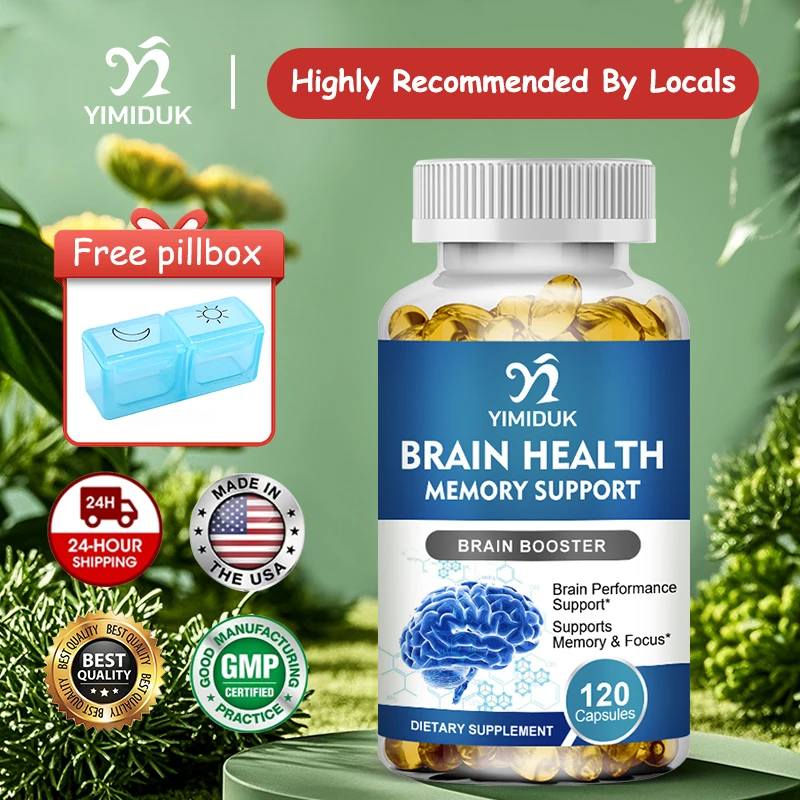 

Yimiduk Pure Brain Health Capsules, Support Focus & Clarity, Brain Health, Helps Vision Health, Brain Anxiety, Easy & Good Sleep