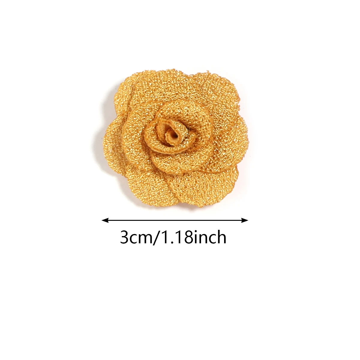 10Pcs 3cm Rose Flower Handmade Small Flowers Three-dimensional  DIY Clothes Hat Headwear Hair Clips Accessories