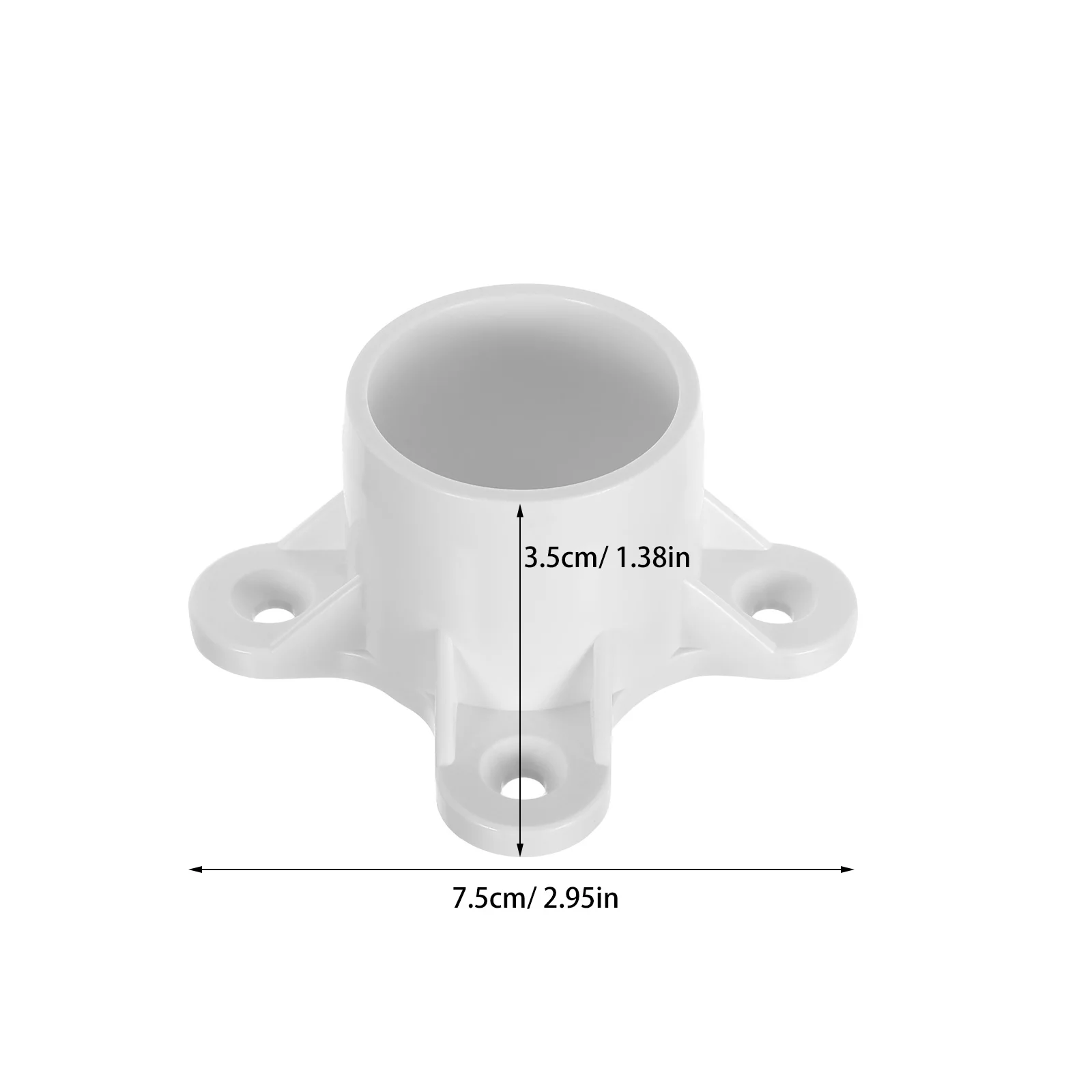 

4Pcs Table Leg PVC Flange Fittings Screw Caps Durable Furniture PVC Pipe Cover Fittings Furniture Screw Caps Pipe Fitting Cap